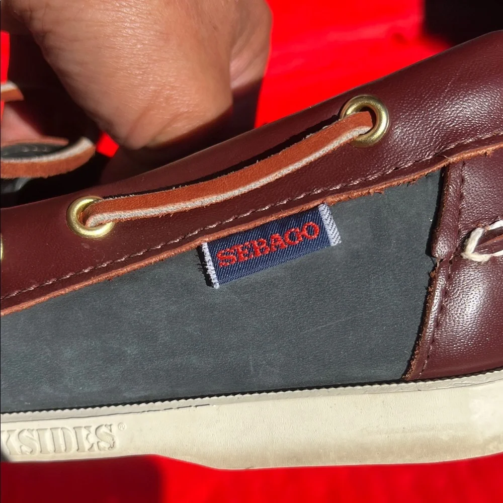 Sebago Two-Tone Leather Boat Shoes